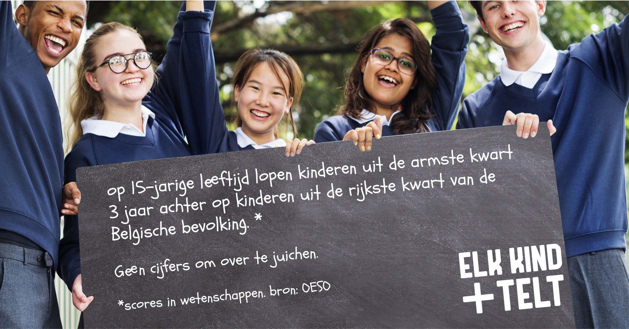 Elk Kind Telt supports the schooling of 300 disadvantaged teenagers in Antwerp.